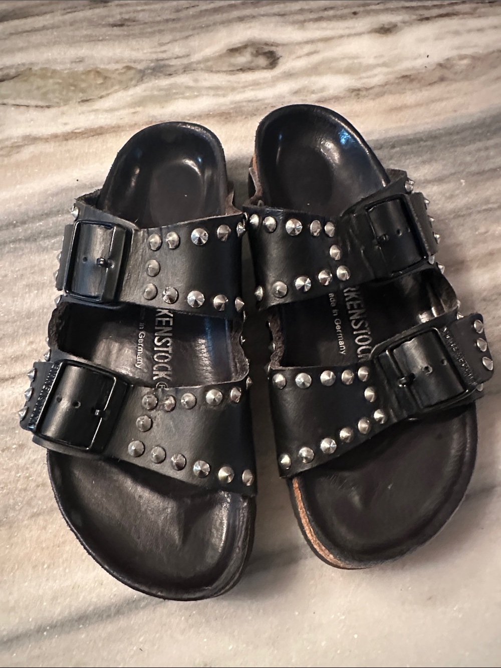 BIRKENSTOCK ARIZONA SANDALS WITH SPIKE STUDS